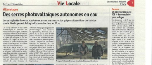 Lancement des serres photovoltaïques autonomes en eau à Villemolaque